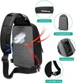 Eurcool Mens Shoulder Bag,Small Sling Messenger Bags,Water Repellent Cross Body Chest Bag,Running Hiking Biking Daypacks … - Image 4